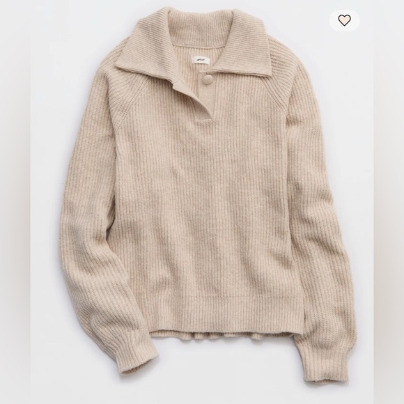 aerie Sweaters - Aerie Classic Quarter Button Sweater XS